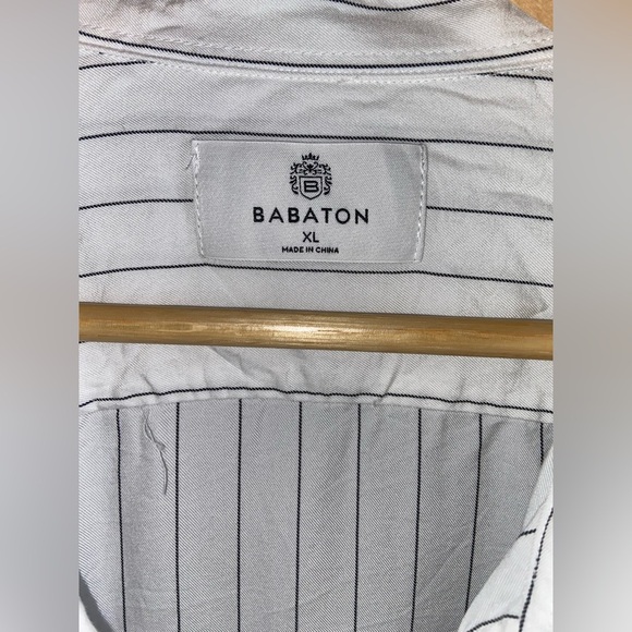 BABATON‎ white Utility buttoned Shirt with stripes size XL - Picture 4 of 13